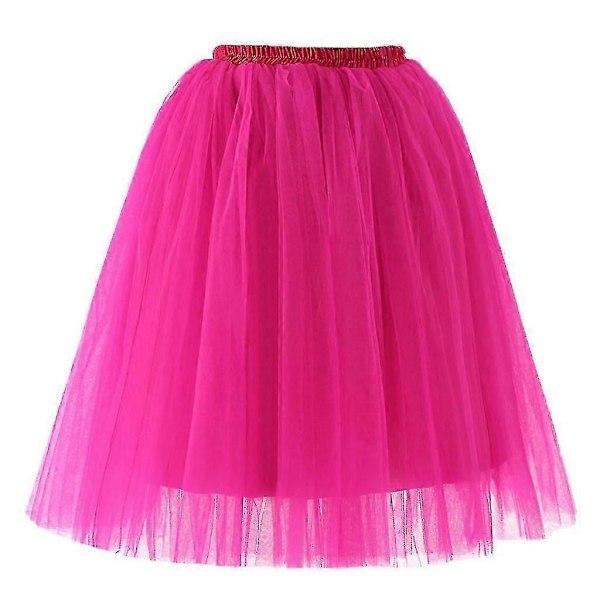Tllrock Dame Tutu Dame Nederdel Dame Høj Kvalitet Plisseret Gaze Knælang Voksen Tutu Dans