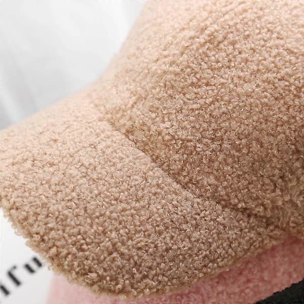 Varm Poly Fleece Dam Vinter Baseball Keps Söt Hatt för Damer Khaki[D]