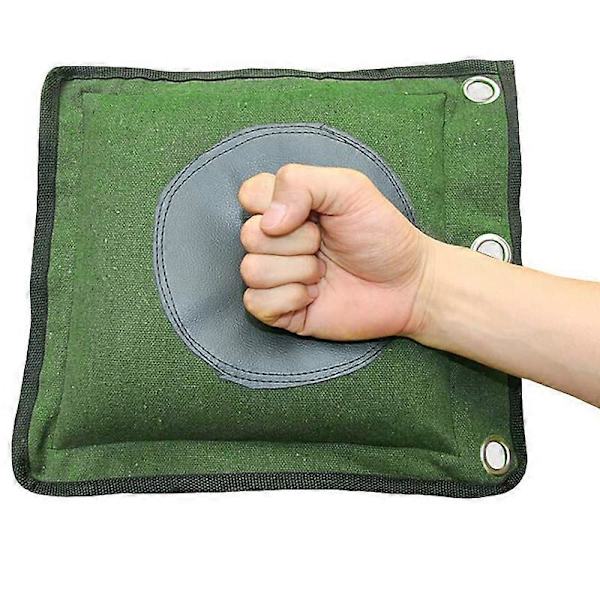 Vægtaske Lærred Læder Kick Boxing Slående Punching Bag Sandtaske til Træning[D] Green