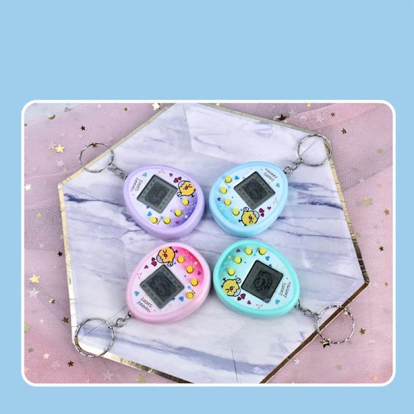 Elektroniske kæledyrsspil Virtuel Tamagotchi Nostalgisk Virtuel Cyber Digitale Dyr Legetøj til børn (D) color PURPLE