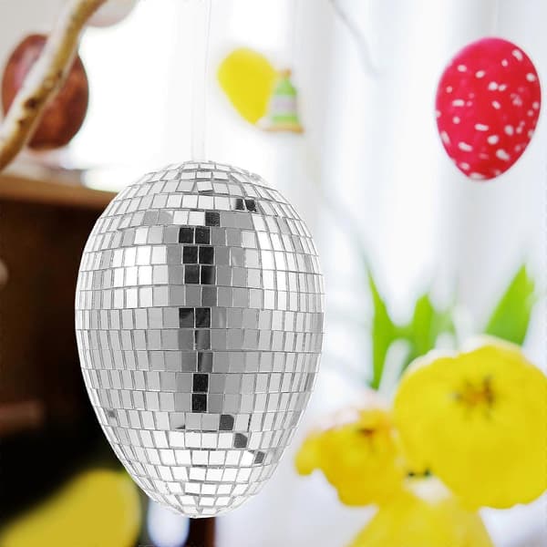 Reflekterende Diskokugle Ornament Hængende Sølv Mini Diskokugle[D]