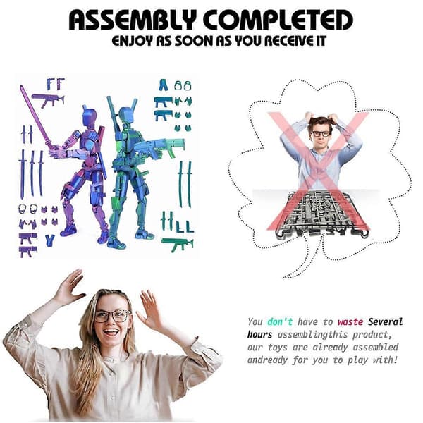 T13 Action Figur Sæt, 3D Printet Multi-Leddet, til Spilelsker Legetøj [D]