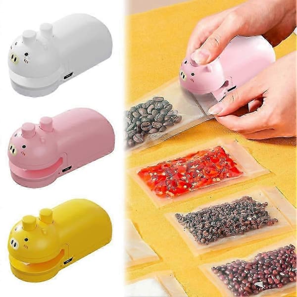 Mini Påsförslutare, Uppgraderad Version av 2 i 1 Värmeförslutare[D] White