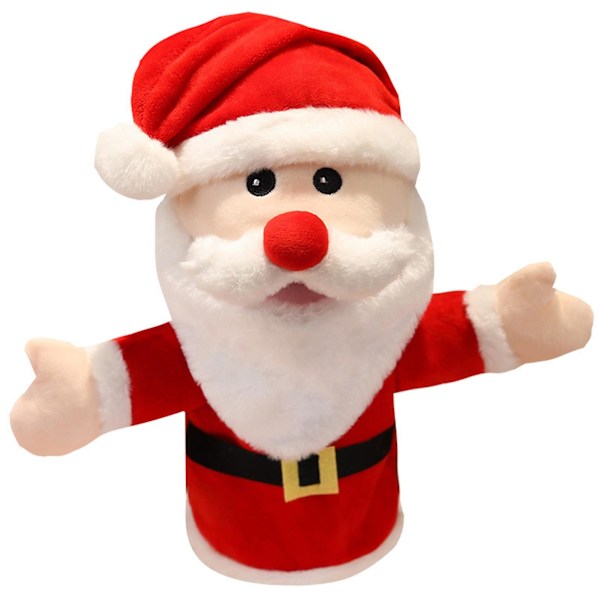 Mardi Gras-gåvor Tomte Handdocka, Karaktärsleksaker, Rendierdockor, Roliga Juldockor Plyschleksaker, Söta Stoppade Leksaker för Småbarn Barn (Tomte)