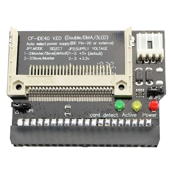 CF till IDE-adapter 40-stifts CF Compact Flash-kort till 3,5-konverterare 3 LED-lampor