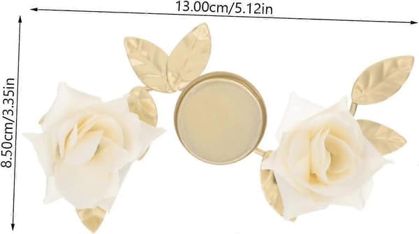 Bryllupslysestake Telysestake Duftlysestake Bryllupsblomster Bukettholder Gullfarget Lysestake Stativ Krans Lysring [D]