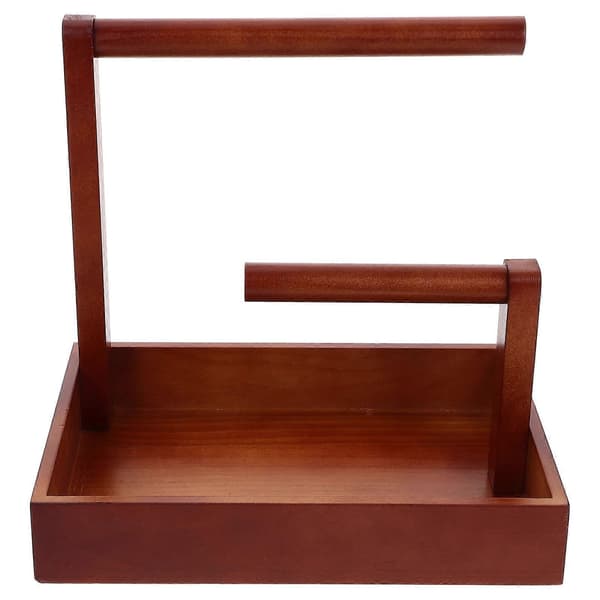 Smyckeshållare Ställ Armbandsförvaringsställ Trämaterial Rektangulär Form Husägare 26x24.5x18cm 1Pack[D] Brown 26X24.5X18CM