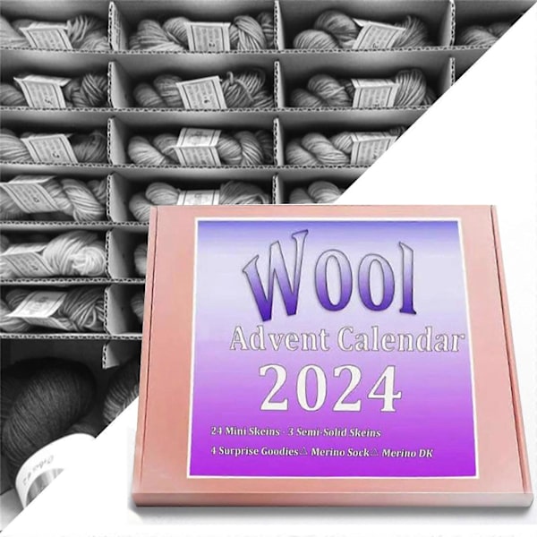 Kauneus Adventi-kalenteri 2024 Villa Adventi-kalenteri 2024 Joulu Langat Adventi-kalenteri 2024 Pisto Merkki Kalenteri Lahja Neulojalle Joulu Adventi-kalenteri