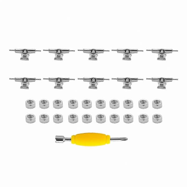 10-pack 29 mm Mini Skateboard Trucks med muttrar för fingerboards [D]