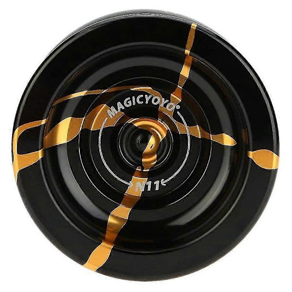 MAGICYOYO N11 Legering Aluminium Professionell Yoyo Oresponsiv YoYo Boll med Väska, Handske och 10 Strängar