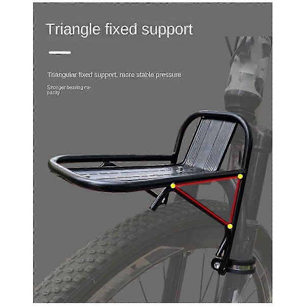 Cykel Front Bagagebærer Cykelkurv Beslag Mountainbike Front Bagagebærer Legering Forgaffel Bagagebærer Cykeludstyr[D]