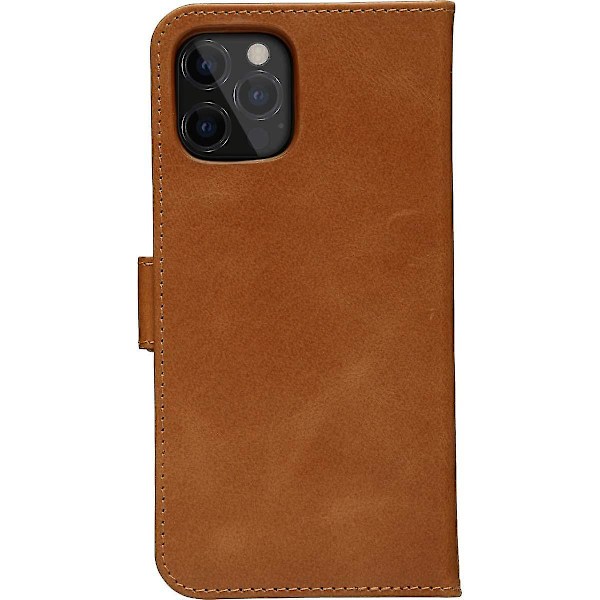 Plånboksfodral i äkta läder för iPhone X/Xs/Xs Max/XR/11/11 Pro brun/svart