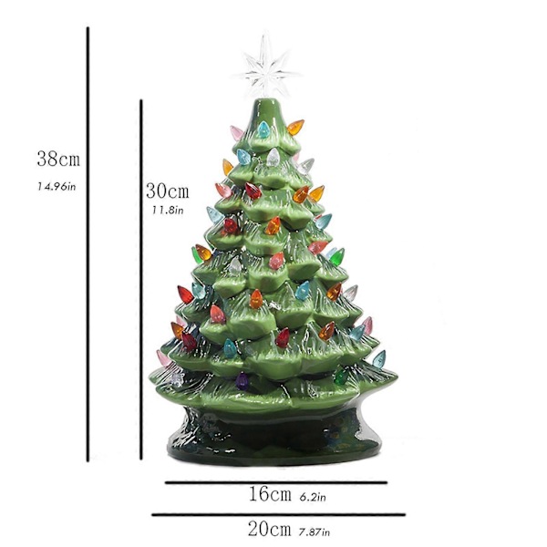 Julepynt Keramisk Juletre Juletre Led Dekorasjon Keramisk Skrivebordsjulepynt Salg