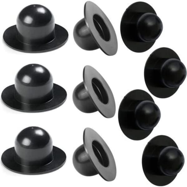 10 Intex poolpropper, udskiftningsbundpropper til poolfiltreringspumper, kompatible med Intex pools (sort)（D）