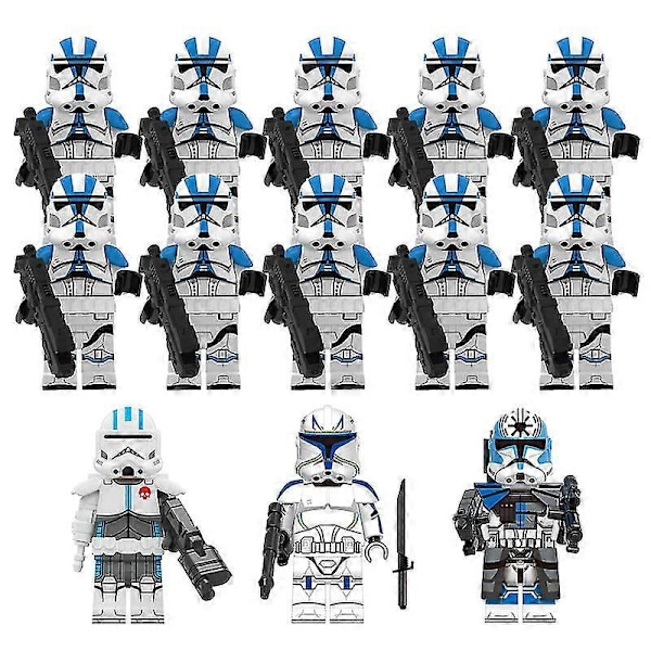 13 stycken Star Wars 501st Legion Minifigurer Actionfigurer Byggklossar Leksaker för barn YMX010