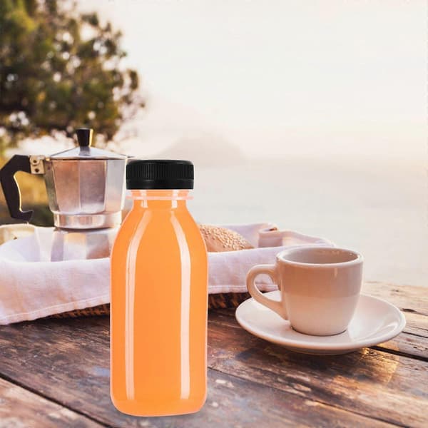 10 st 300 ml Juiceförvaringsflaskor Mjölkflaskor Transparenta Dryckesflaskor[D] Black 15.7X5.6CM