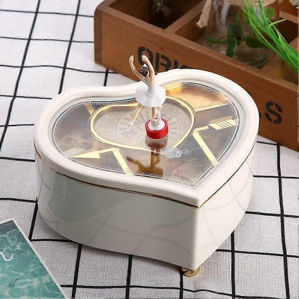 Hjärtformad Speldosa Ornament för Flickor[D]
