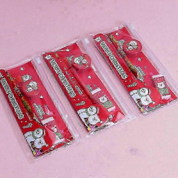 Jul pennvässare 5st set med skrivmaterial skolpresent[D] Red