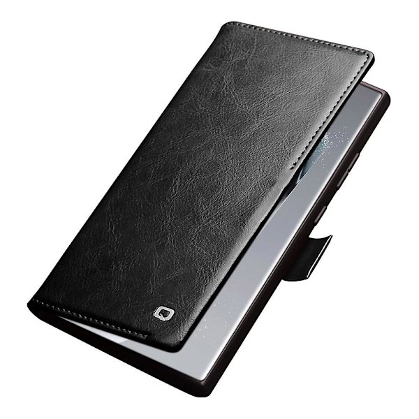 QIALINO Wallet Etui til Samsung Galaxy S24 Ultra Ægte Koskind Læder Folio Flip Cover - Brun