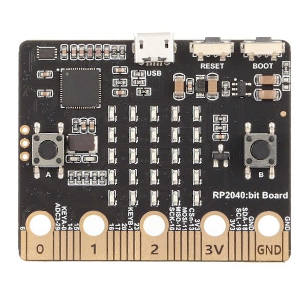 RP2040 Micro Bit Utviklingskort for Raspberry PICO med LED-lys for Programmering av Dataspill R[D]