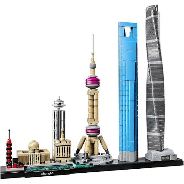 World Classic City Architecture Skyline Collection Shanghai Building Blocks Assembly Classic Model Kit Diy Kids Bricks Toys Gift