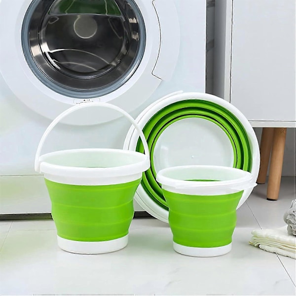 Hopfällbar Hink 5L Rengöringshink Vikbar Hink Liten Plast för Hemmet