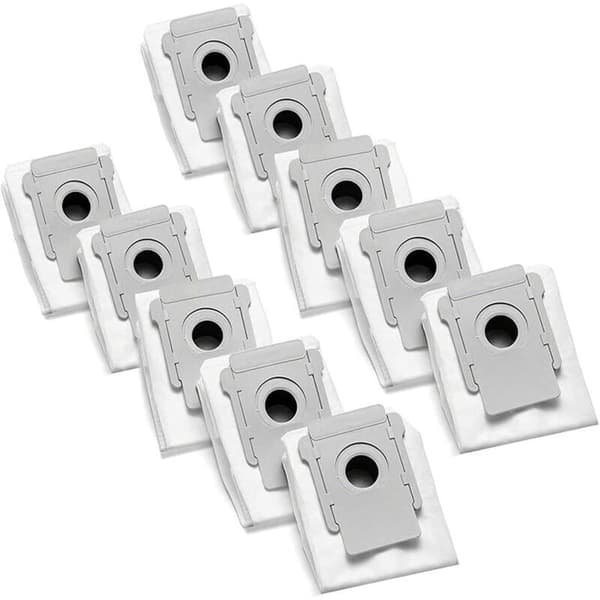 Pakke med 10 engangs støvsugerposer kompatible med iRobot Roomba i7 i7+ Plus, i3 i3+ Plus, s9 s9+ Plus, E5 E6 E7, støvposer for (D)