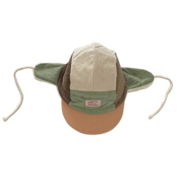 Trendy Vinterhue til Børn med Blødt For Varm & Trendy Fløjls Baseball Kasket Patchwork Hue til Børn til Vintergave Gul[D] Light Green