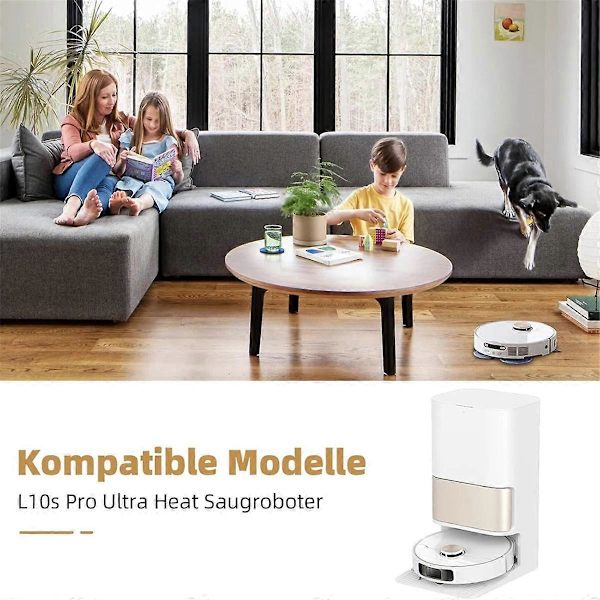 L10s Pro Ultra Heat / X30 Ultra -robotti-imurin pääsivusirkkeli, HEPA-suodatin, moppi-liina, pölypussit ja osat