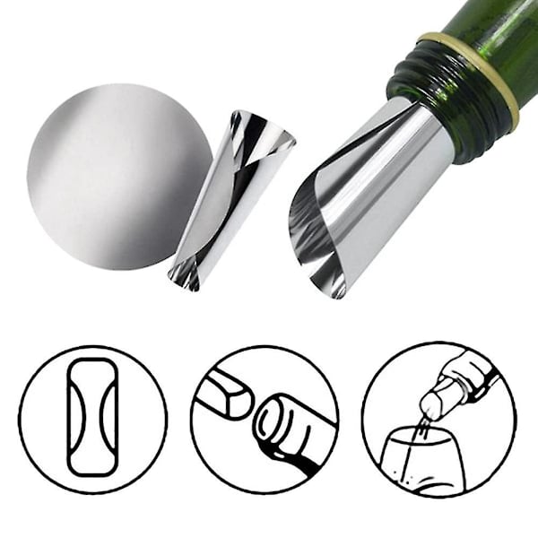 200 st 7,6 cm Silver Vinkorkar Droppsäkra Droppstopp Hällpip Tunna (DW)