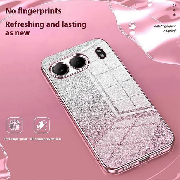 Til OnePlus Nord 4 Cover - Elektroplettering Gradient Glitter TPU Telefon Cover Multicolor Style E