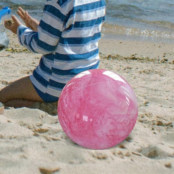 Oppustelig strandbold 22 cm holdbar PVC til pool, strand og sommerfester pink[WSY]