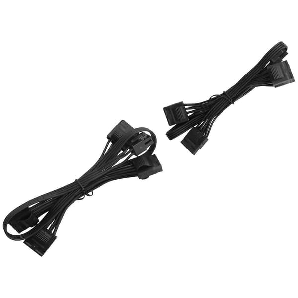2 stk. 6-pinners til 4 Molex modulær strømforsyningskabel for Corsair Rm1000X[D]
