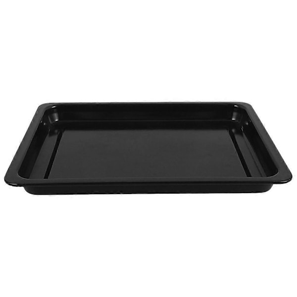 Rektangulær bageplade alsidig emalje bageplade køkken bage madlavningspande S[D] Black 8X6.5X0.25cm