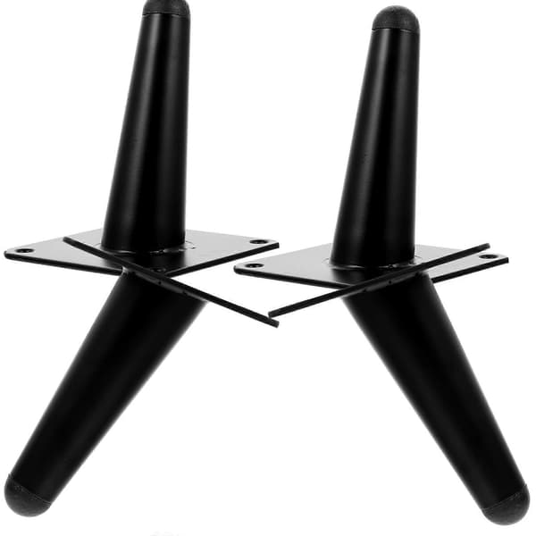 Skåpsfötter Metall Möbelben Ersättningsstöd Modern Sneda Kon 4st[D] Black 10X8X8CM
