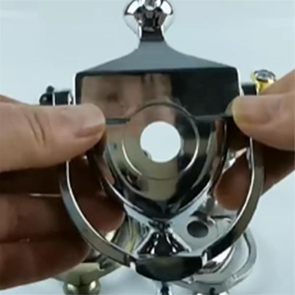 Solid dörrknack, stöldskyddande dörrknack, viktoriansk repmodell, dörrspegel titthål, dörrspegel med glaslins, A[D] Chrome