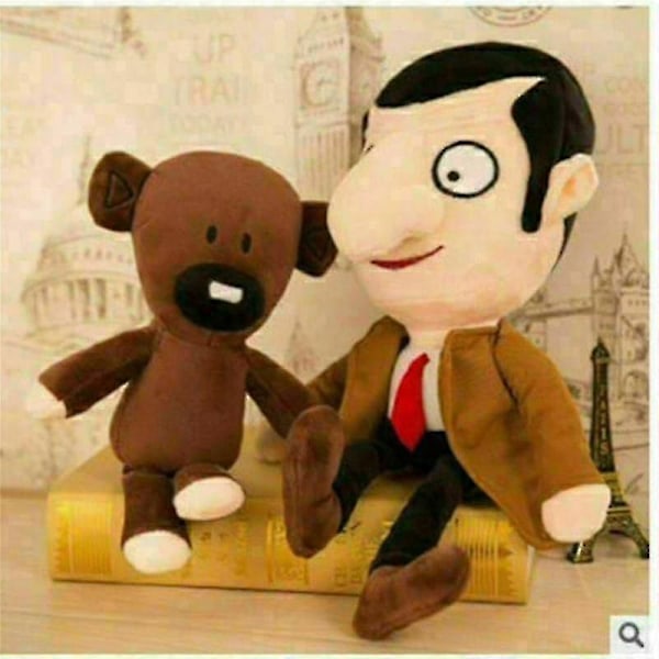 30cm Mr Bean+bamse Blød Dukke Fyldt Dyr Plyslegetøj Børnegave