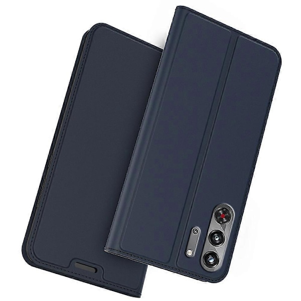 ZTE nubia Red Magic 10 Pro 5G -puhelinkotelo PU-nahkaa, korttipidike, jalusta ja magneettilukko [D] Multicolor Blue