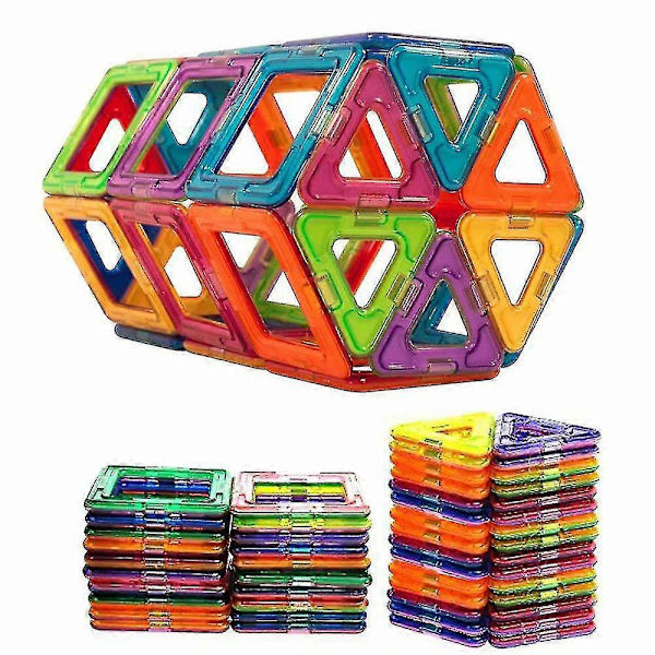 50/100 stk 3D DIY Magnetiske leker Byggeklosser Fliser Barn Utdannende