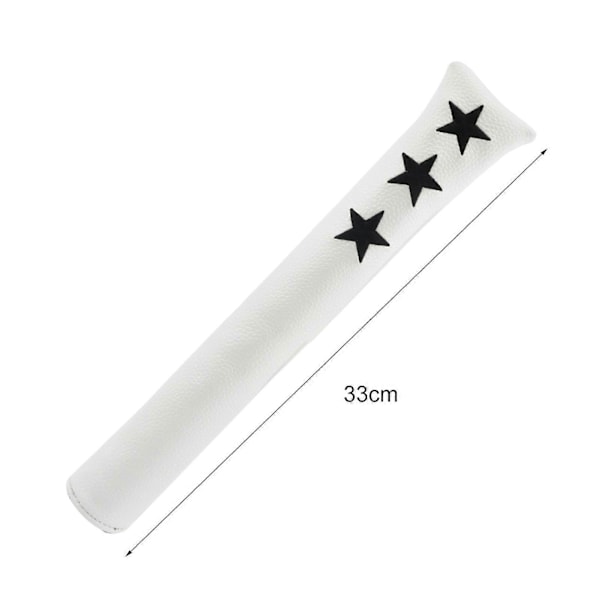 Golf Alignment Stick Skydd Konstläder Vattentätt Golfklubbsfodral Hållare för Alignment Sticks[D] White