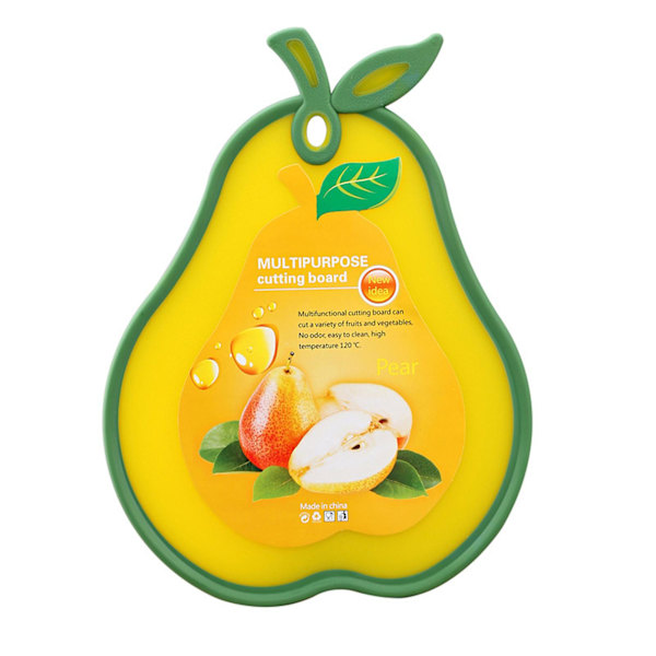 Fruktformad skärbräda för mat, skär frukt och grönsaker, skärbrädor för köket Pear
