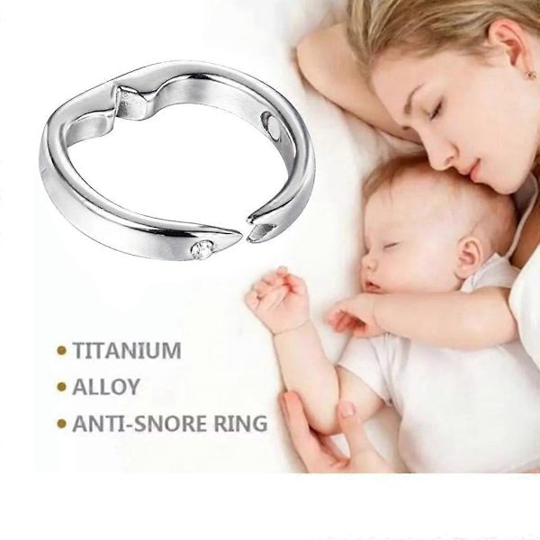 1 st Silver Anti Snark Ring för Snarkanordning Fingerring[D]
