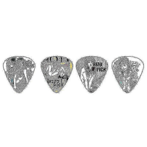 5-pack Gitarrplektrum Grafiskt Plektrum För Elgitarr Akustisk Gitarr Mandolin Och Bas[D]