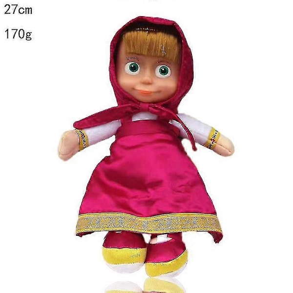 Plush Masha og Bjørn Stoffdyr Myk Pledd Pute Dekorasjoner Barn Barn Bursdagsgave Gaver