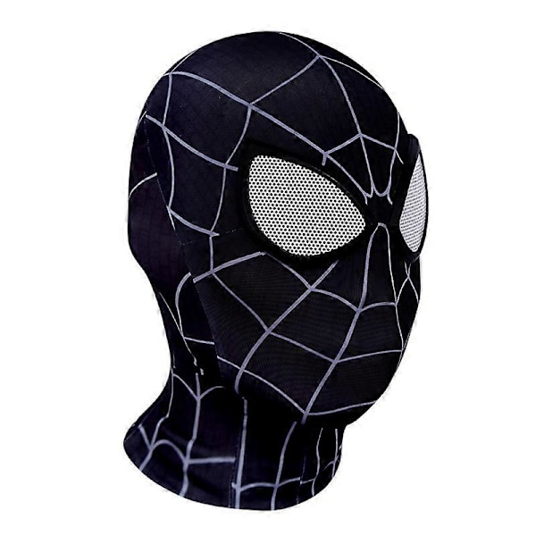 Svart Spiderman Mask Huvudbonad Cosplay Scenrekvisita - Barn