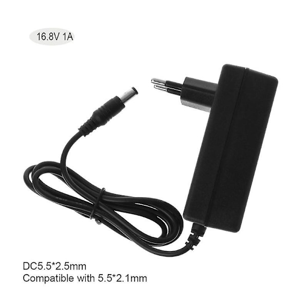 AC 100-240V til DC 16.8V 1A Ladestasjonsadapter for erstatning EU