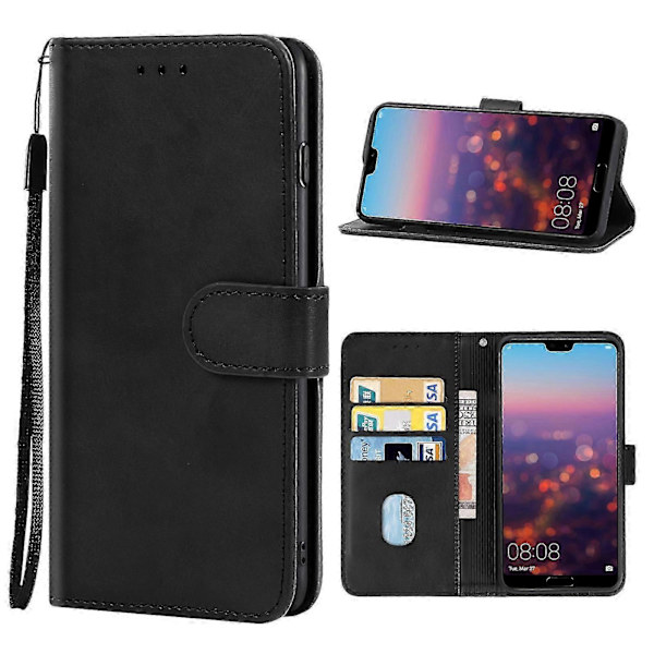 Læder telefoncover til Huawei P20 [D] Black