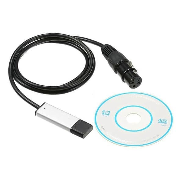 USB til Interface Adapter Kabel til Scene Disco Moving Light Computer PC DMX512 Controller Signal Konvertering[D] Black