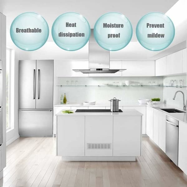 Sjqka – Rektangulær ventilationsrist 80 × 300 mm – Aluminium til trange rum – Optimal ventilation til køkkener, badeværelser og kontorer (D)