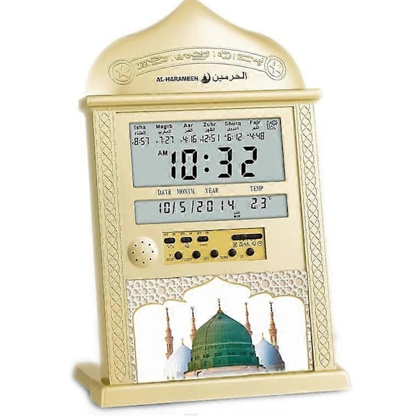 Azan Moské Böneutropare Islamisk Moské Azan Kalender Muslimsk Böne Väggklocka Alarm Ramadan Hem D pålitlig